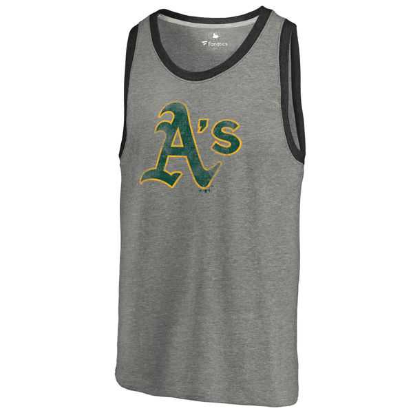 Oakland Athletics Distressed Team Tank Top - Ash,We sell and wholesale Oakland Athletics Distressed Team Tank Top - Ash on line form chian!